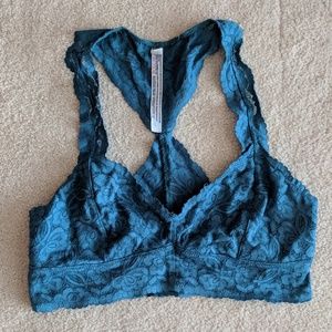 Free People Galloon Racerback Bralette, Green, M